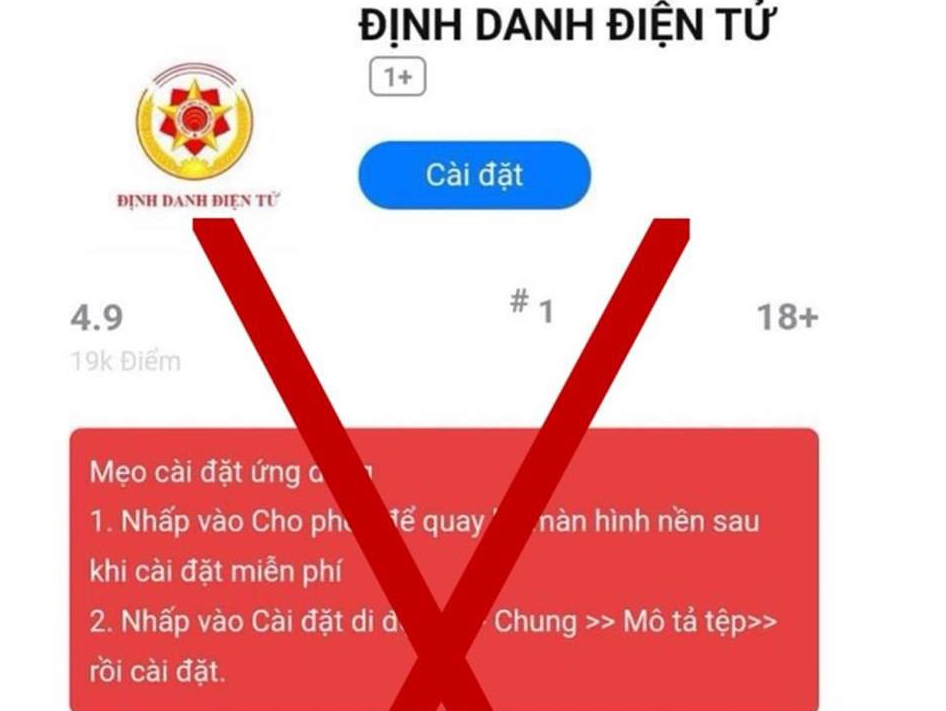 Cảnh báo thủ đoạn lừa đảo cài ứng dụng VNeID giả mạo